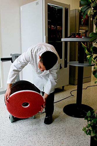 3M Buffer Floor Pad 5100, Red, 16", Removes Soil, Scratches, Scuff Marks, and Black Shoe Heel Marks - Image 2