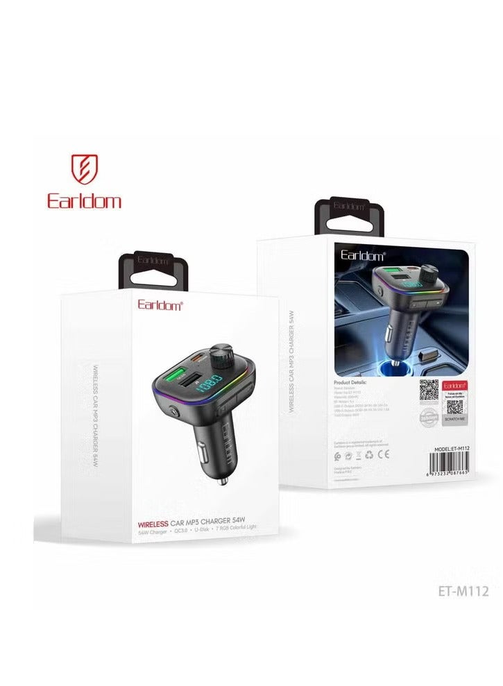 Earldom ET-M112 Wireless Car mp3 Charger 54W