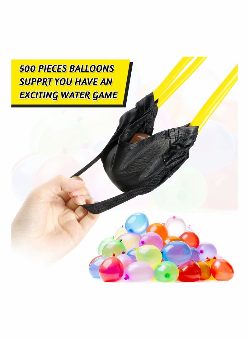 KASTWAVE 2 Pieces Water Balloon Launcher 500 Yard with 500 Balloons, 2-3 Person Balloon Giant Sling T-shirt Launcher - Image 5