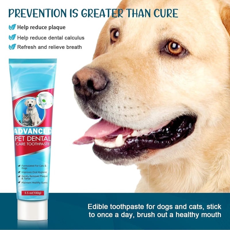 Dog Toothpaste Mint for Dogs and Puppies, Fresh Breath Dental Kit for Pets Dog Toothpaste Mint Teeth Cleaning for Dogs and Puppy Teeth Cleaning Kit - Image 3