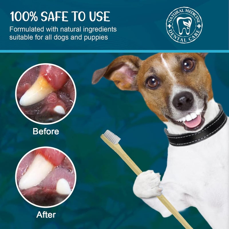 Dog Toothpaste Mint for Dogs and Puppies, Fresh Breath Dental Kit for Pets Dog Toothpaste Mint Teeth Cleaning for Dogs and Puppy Teeth Cleaning Kit - Image 5
