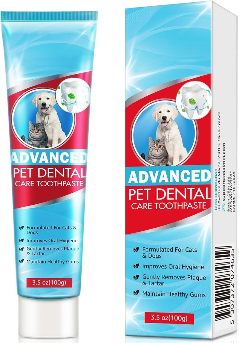 Dog Toothpaste Mint for Dogs and Puppies, Fresh Breath Dental Kit for Pets Dog Toothpaste Mint Teeth Cleaning for Dogs and Puppy Teeth Cleaning Kit - Image 1