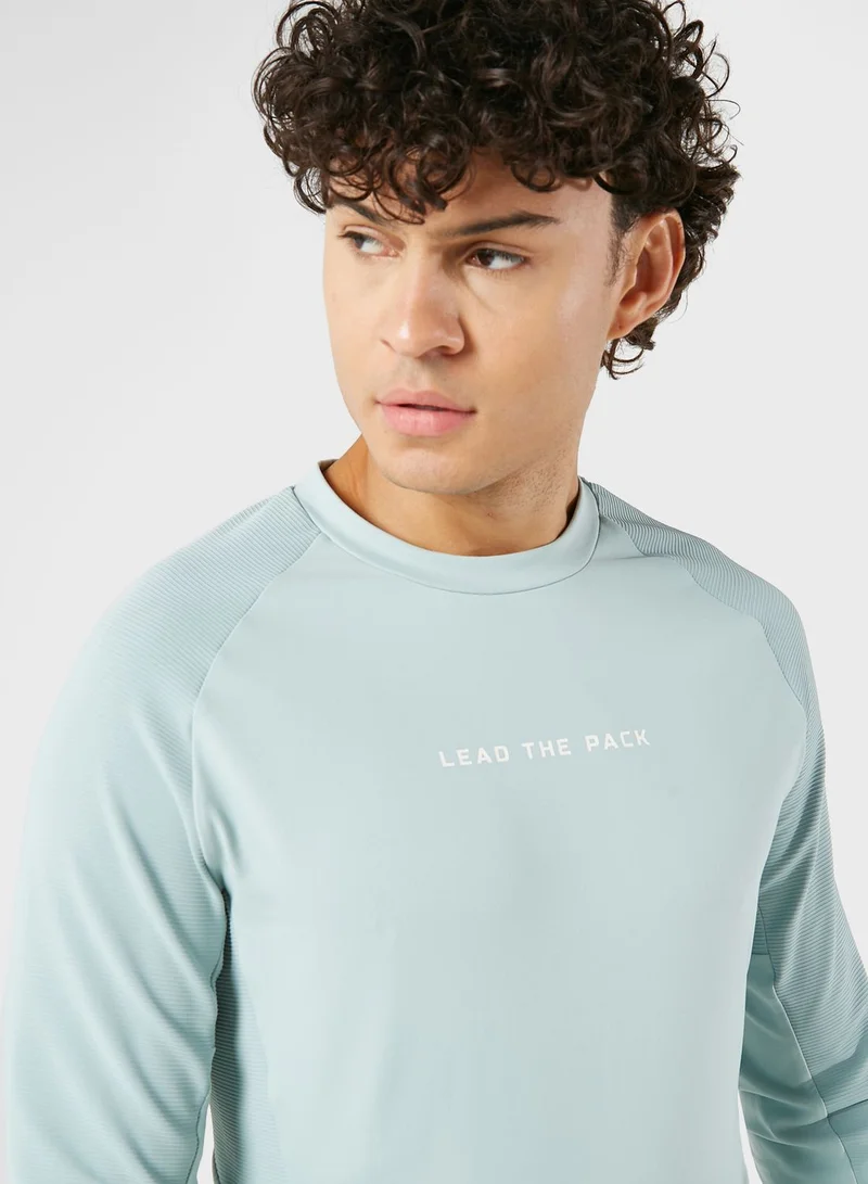 SQUATWOLF Statement Ribbed Long Sleeves T-Shirt