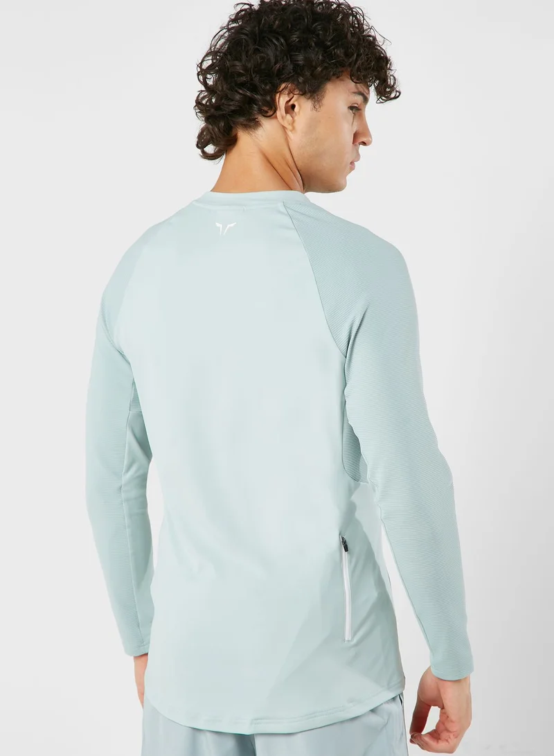 SQUATWOLF Statement Ribbed Long Sleeves T-Shirt
