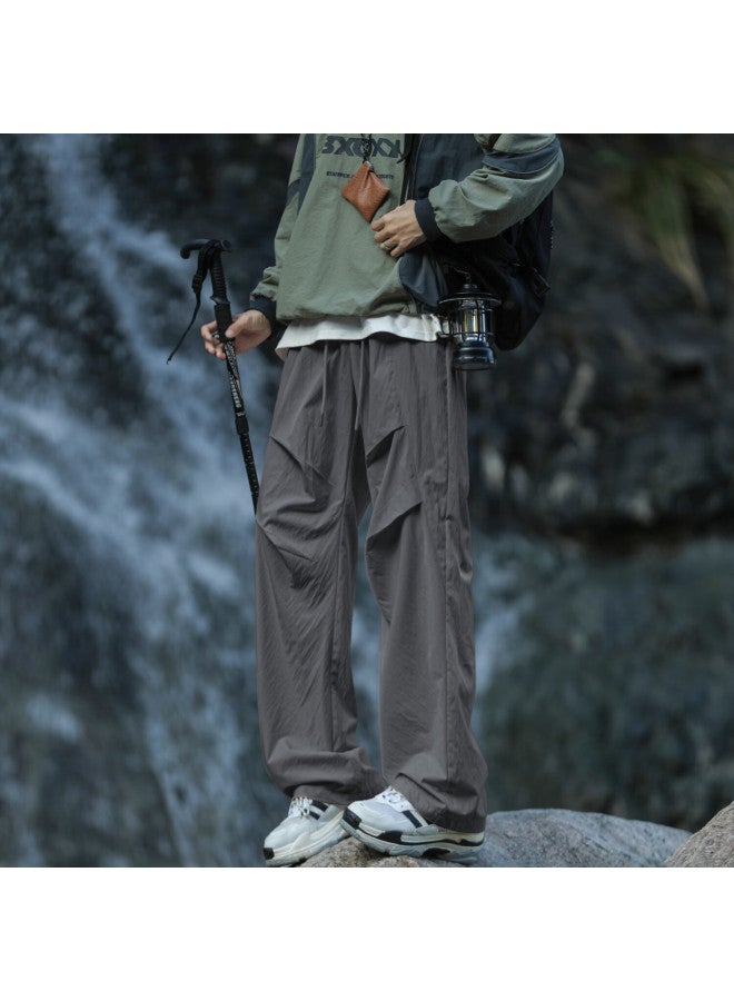 Maybeyond Men's Cargo Pants, Spring And Autumn Outdoor Straight-leg Trousers, American-style Sports Casual Pants For Men, Ma93 Dark Gray 3XL - Image 3