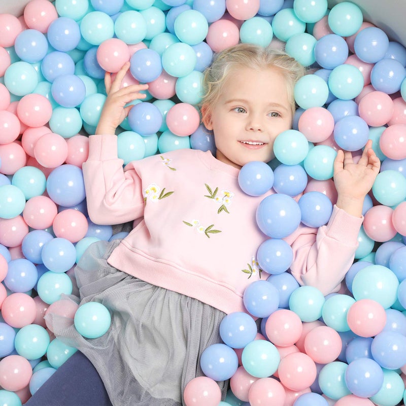TRENDBOX 100 pcs Macaron Ball Pit Balls Plastic Balls for Ball Pit Pool Playpen Babies Kids Children Birthday Parties (100 pcs) - Image 1