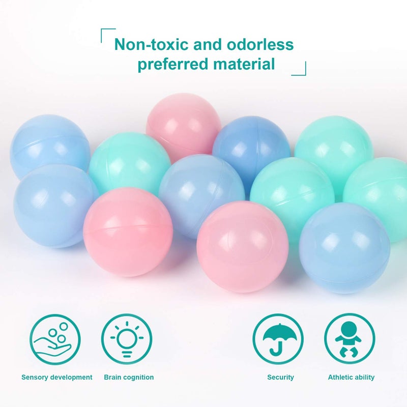 TRENDBOX 100 pcs Macaron Ball Pit Balls Plastic Balls for Ball Pit Pool Playpen Babies Kids Children Birthday Parties (100 pcs) - Image 5