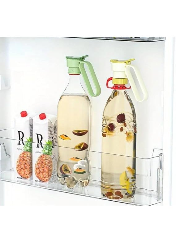 Birudmart Birudmart LeakProof Oil Filtering Pourers Liquid Cap with Handle for Oil Bottle Dispenser Home Kitchen Use Multicolour 2 Pcs  - Image 4