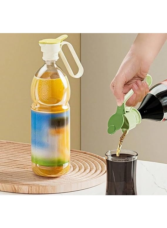 Birudmart Birudmart LeakProof Oil Filtering Pourers Liquid Cap with Handle for Oil Bottle Dispenser Home Kitchen Use Multicolour 2 Pcs  - Image 5