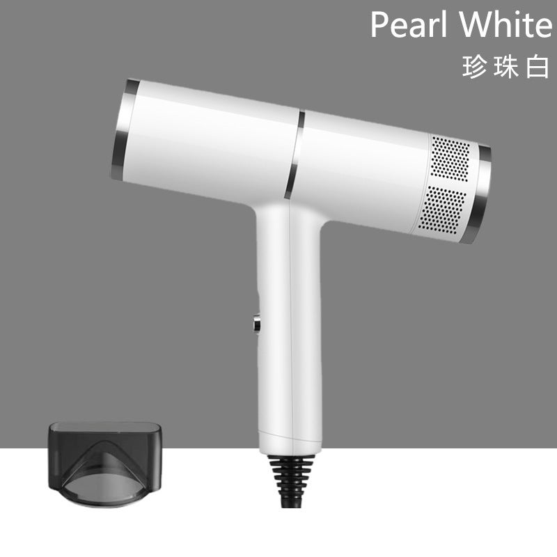 general Folding Student Dormitory Travel Hair Dryer Home Blue Light Negative Ion Not Hurt Power Generation Hair Dryer T1 pearl white