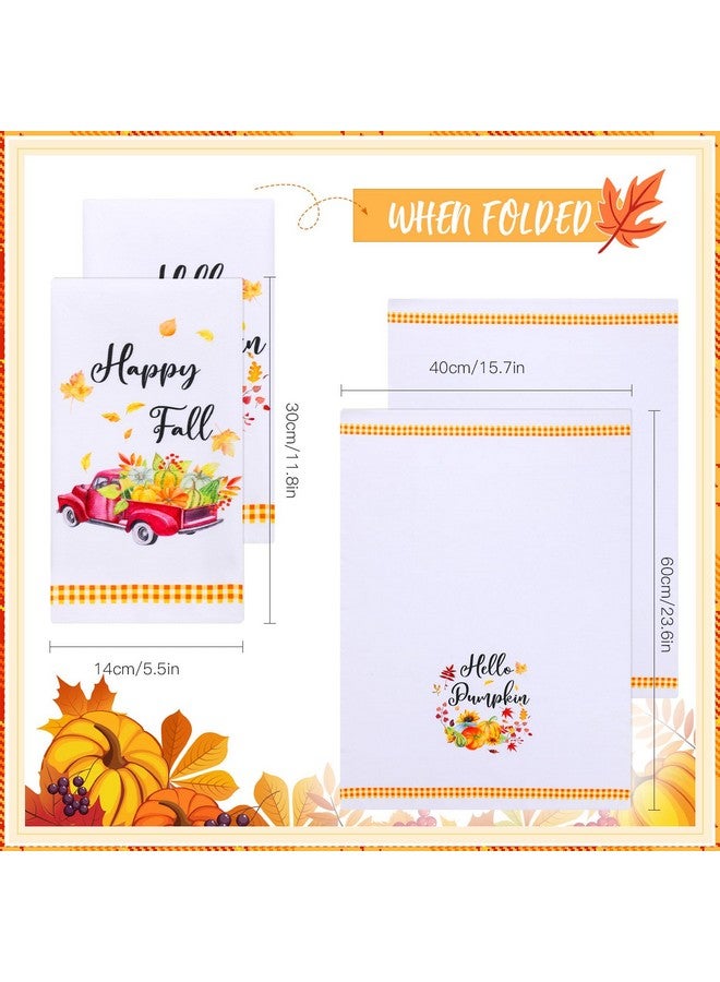 Minatee 7 Pcs Fall Kitchen Decor Set, Including 2 Pcs Autumn Kitchen Towels Funny Dish Towel and 5 Pcs Wooden Spoons Bamboo Utensils Gifts for Housewarming Friends Families - Image 2