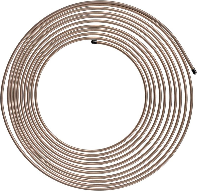 4LIFETIMELINES True Copper-Nickel Alloy Non-Magnetic Brake Line Tubing Coil - 3/8 Inch, 25 Feet - Image 1