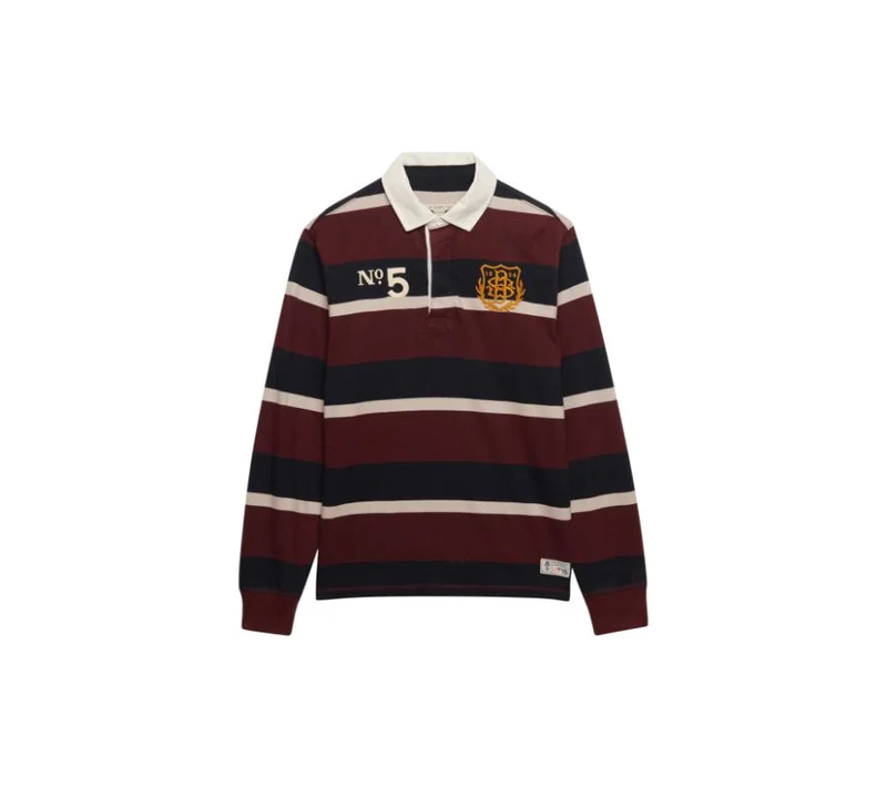 سوبر دراي Double Emblem Stripe Rugby Top