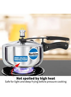 Hawkins 2 Liters Stainless Steel Pressure Cooker,With Inner Lid Induction Compatible,Silver  - Image 4