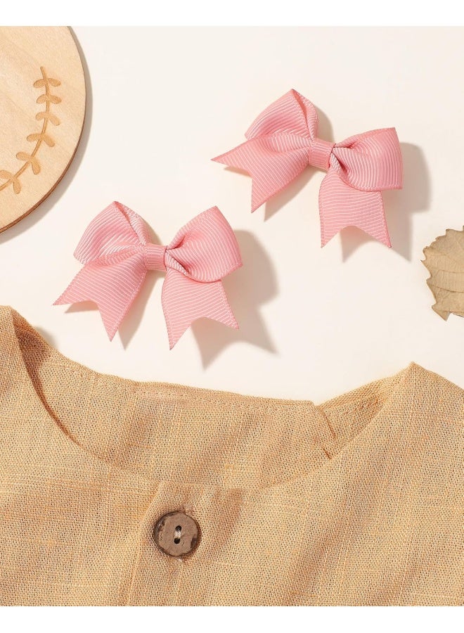 Jollybows 20pcs Baby Hair Clips Girls Bows 2" Mini Ribbon Alligator Clip Toddler Pigtail Bow Fine Hair Clip - Image 5