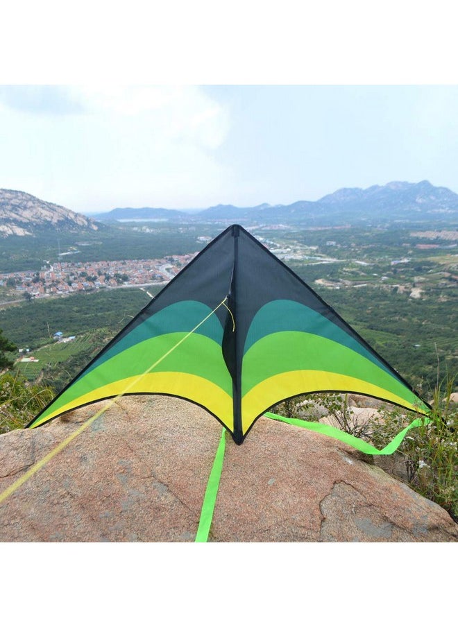 Mint's Colorful Life Delta Kite For Kids & Adults, Extremely Easy To Fly Kite With 2 Ribbons And 300Ft Kite String, Best Kite For Beginner  - Image 3