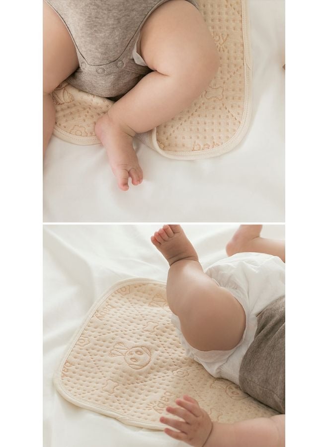 TEN-M JOURNEY Baby Diaper Changing Pad Liner Non-Slip Bamboo Thicker Bassinet Pad Liner Ultra Soft & Absorbent Baby Changing Pads Cotton Quilted Waterproof Changing Pad Liner Easy Clean Brown (S, M & L) - Image 4
