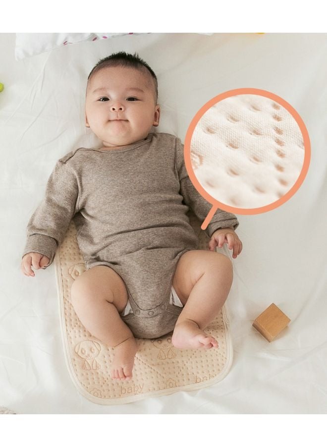 TEN-M JOURNEY Baby Diaper Changing Pad Liner Non-Slip Bamboo Thicker Bassinet Pad Liner Ultra Soft & Absorbent Baby Changing Pads Cotton Quilted Waterproof Changing Pad Liner Easy Clean Brown (S, M & L) - Image 3