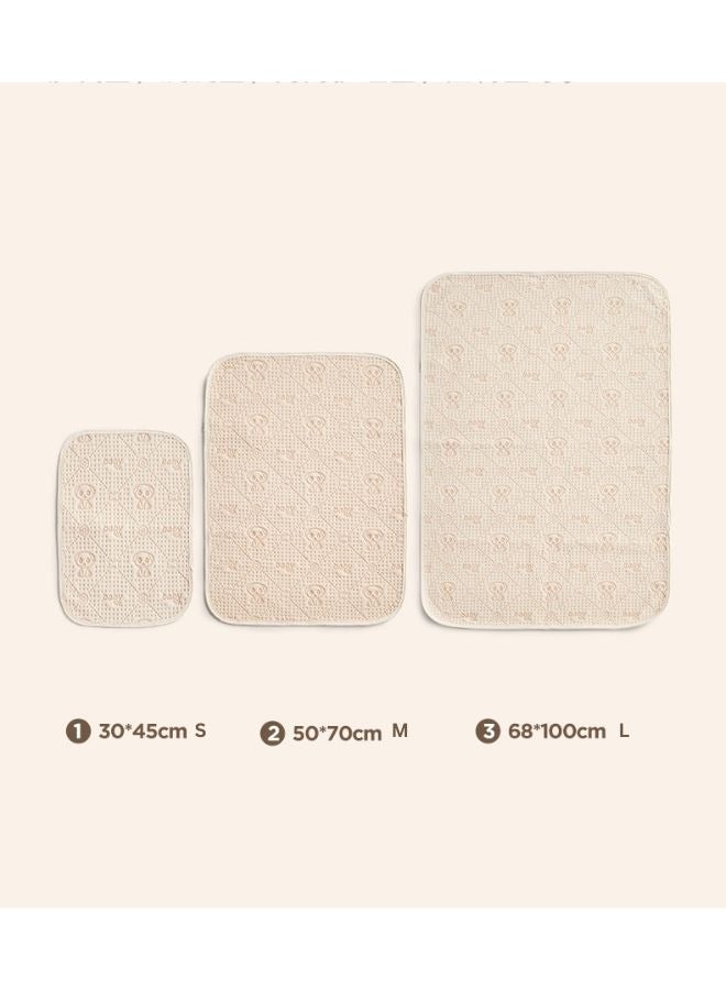 TEN-M JOURNEY Baby Diaper Changing Pad Liner Non-Slip Bamboo Thicker Bassinet Pad Liner Ultra Soft & Absorbent Baby Changing Pads Cotton Quilted Waterproof Changing Pad Liner Easy Clean Brown (S, M & L) - Image 5