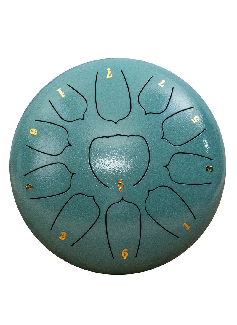 Generic Spirit Drum Childrens Hand Drum Adult Hand Disc Percussion Instrument Forget Worry Sound Making Fun Interactive Taiwan flower blue 10-inch 11 tone 