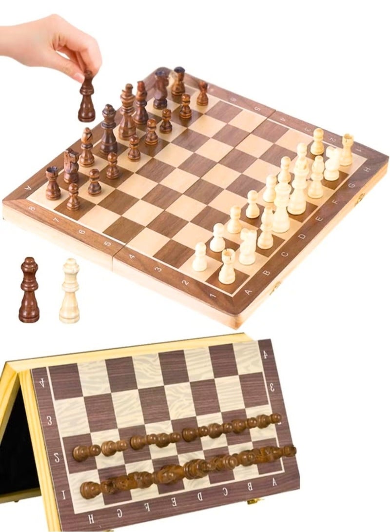 زيد بلاي مجموعة رقعة شطرنج خشبية، لعبة شطرنج محمولة، مجموعة فاخرة، قابلة للطي، لعبة شطرنج للسفر في الهواء الطلق، رقعة شطرنج، ألعاب تقليدية مع قطع شطرنج للأطفال والكبار، شطرنج، مجموعة شطرنج، رقعة شطرنج، رقعة شطرنج خشبية، مجموعة رقعة شطرنج كبيرة - Image 2