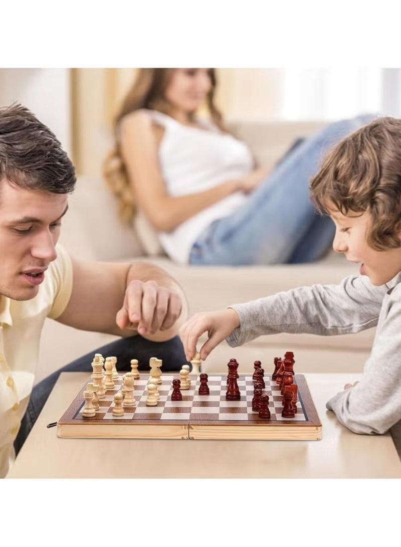 زيد بلاي مجموعة رقعة شطرنج خشبية، لعبة شطرنج محمولة، مجموعة فاخرة، قابلة للطي، لعبة شطرنج للسفر في الهواء الطلق، رقعة شطرنج، ألعاب تقليدية مع قطع شطرنج للأطفال والكبار، شطرنج، مجموعة شطرنج، رقعة شطرنج، رقعة شطرنج خشبية، مجموعة رقعة شطرنج كبيرة - Image 5