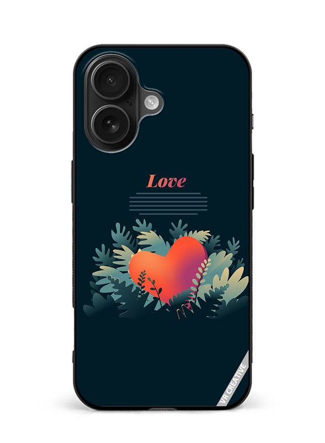 Protective Case Cover For Apple iPhone 16 Love Design Multicolour