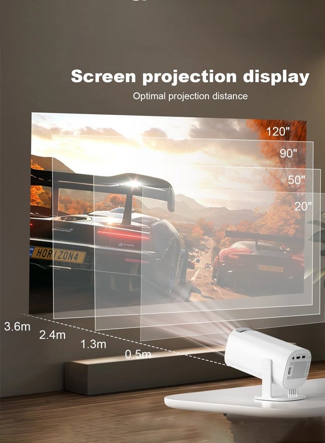 Salange Mini Projector,Smart Projectors WIFI 6 and Bluetooth,4K 1080P Projector Auto Focus Keystone 180° Rotatable,Home Video Movie Bedroom Projector,Compatible with Smartphone Laptop Gaming HDMI - Image 5