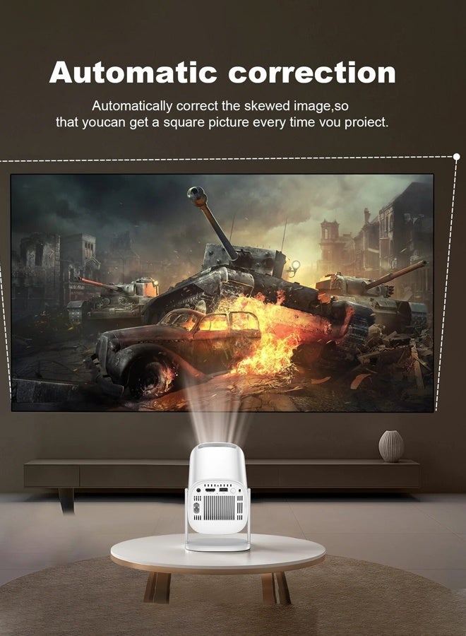 Salange Mini Projector,Smart Projectors WIFI 6 and Bluetooth,4K 1080P Projector Auto Focus Keystone 180° Rotatable,Home Video Movie Bedroom Projector,Compatible with Smartphone Laptop Gaming HDMI - Image 3