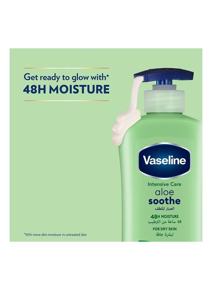 Vaseline Intensive Care Body Lotion For Dry Skin Aloe Soothe 400ml - Image 2