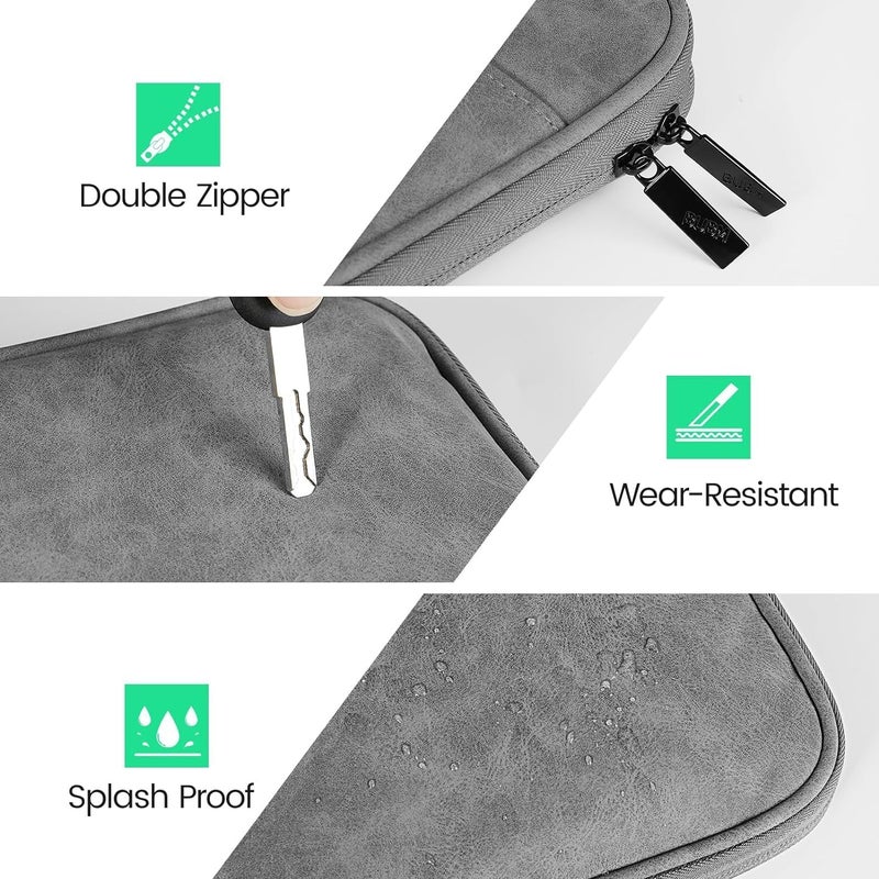 أكس سبرينج حقيبة حماية للأجهزة اللوحية، حافظة متينة مقاومة للماء لأجهزة آيباد مقاس 11 بوصة، حقيبة واقية مع جيب، جراب مقاوم للصدمات للأجهزة اللوحية، حافظة كمبيوتر محمول لأجهزة لوحية مقاس 9-11 بوصة، مناسبة للسفر في العمل (أخضر) - Image 2