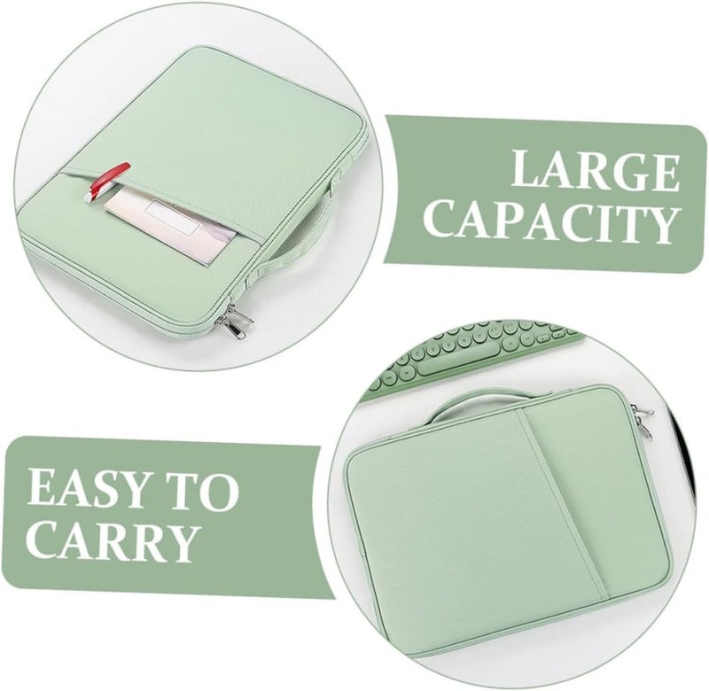 أكس سبرينج حقيبة حماية للأجهزة اللوحية، حافظة متينة مقاومة للماء لأجهزة آيباد مقاس 11 بوصة، حقيبة واقية مع جيب، جراب مقاوم للصدمات للأجهزة اللوحية، حافظة كمبيوتر محمول لأجهزة لوحية مقاس 9-11 بوصة، مناسبة للسفر في العمل (أخضر) - Image 4