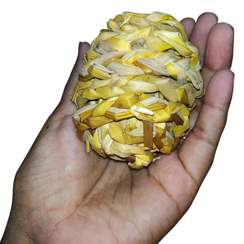 Gachwala Organic Hay Chew Toy for Small Pets, Rabbit Hay Chew Ball,Guinea Pig Hay Toy, Chewable Hay Toy for Hamsters, Small Pet High Fiber Ball, High Fiber Food - Image 4