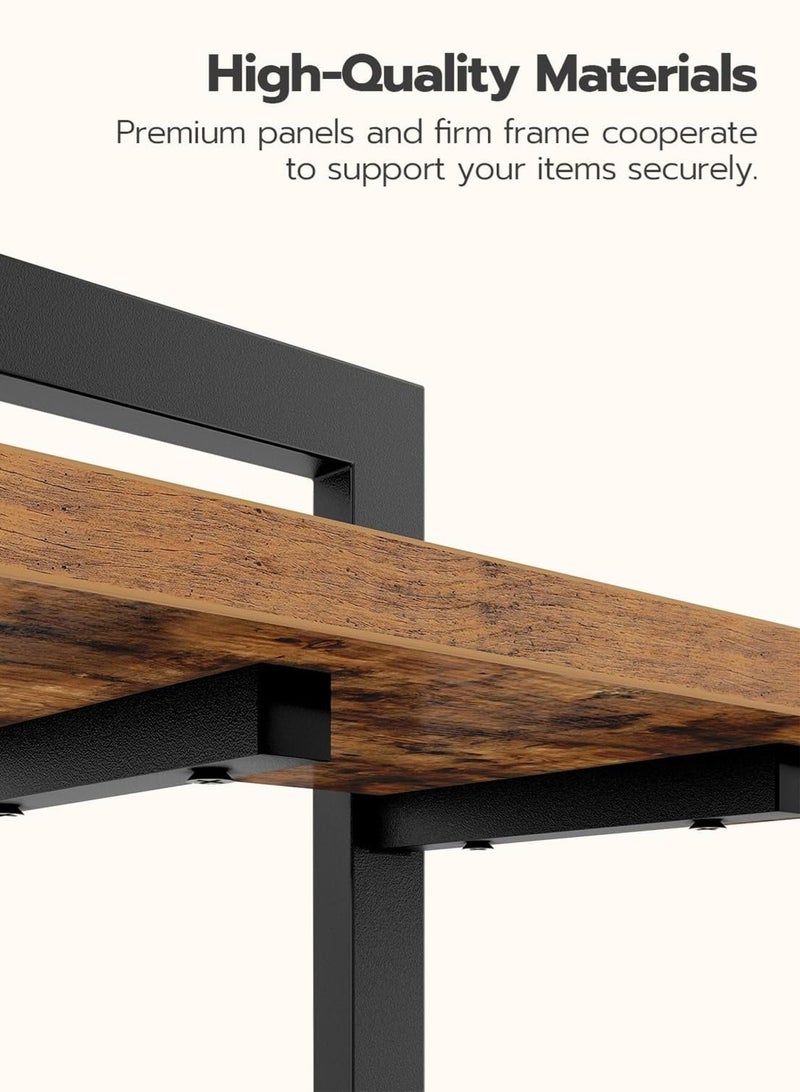 لوبيتيز رفوف عائمة ، مجموعة رفوف جدارية 15 بوصة من 1 ، رفوف تخزين مثبتة على الجدار 2-Tier ، رفوف حمام معلقة ، لغرفة المعيشة ، غرفة النوم ، الحمام ، المطبخ ، البني - Image 5