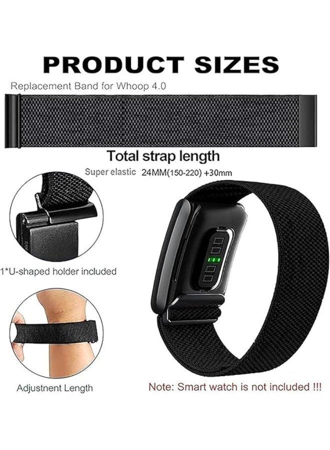 Nylon Sport Band Compatible with Whoop Band 4.0 Strap Breathable Nylon Adjustable Waterproof Replacement Wristbands Straps Connector Wearable Fitness Tracker - Image 3