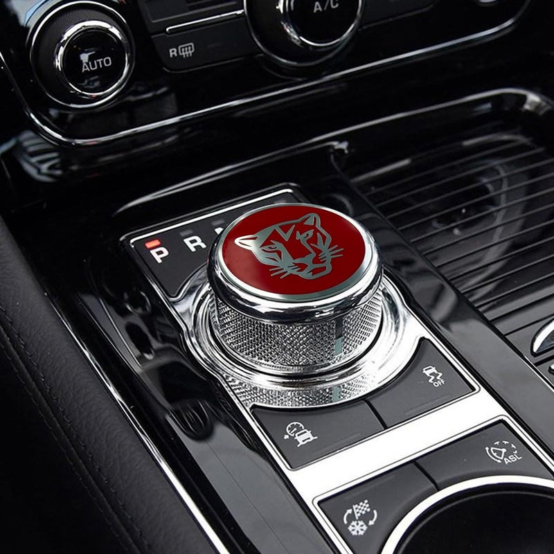 MAXDOOL Gear Shift Knob Cover Decoration Trim Sticker for Jaguar XF XE XJ F-Pace (Red) - Image 5