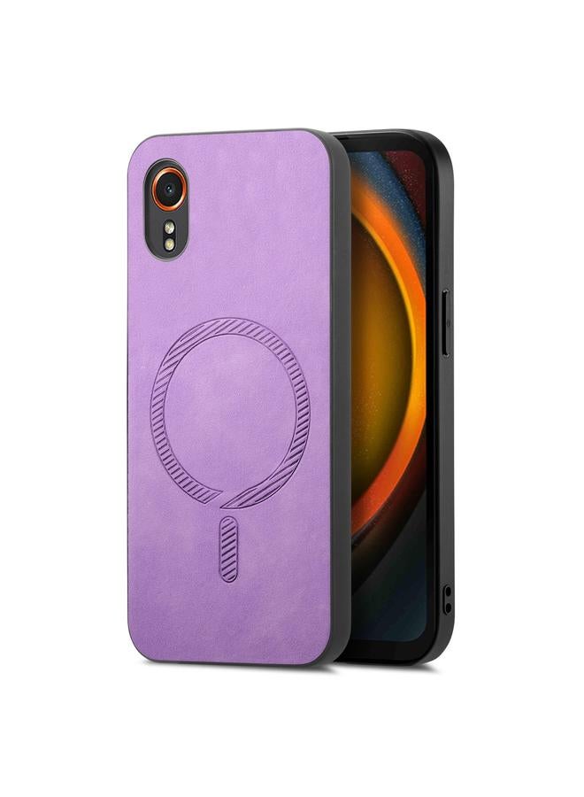 S-TOP Case For Samsung Galaxy XCover 7 Solid Color Retro Magsafe PU Back Cover Phone Case - Image 1