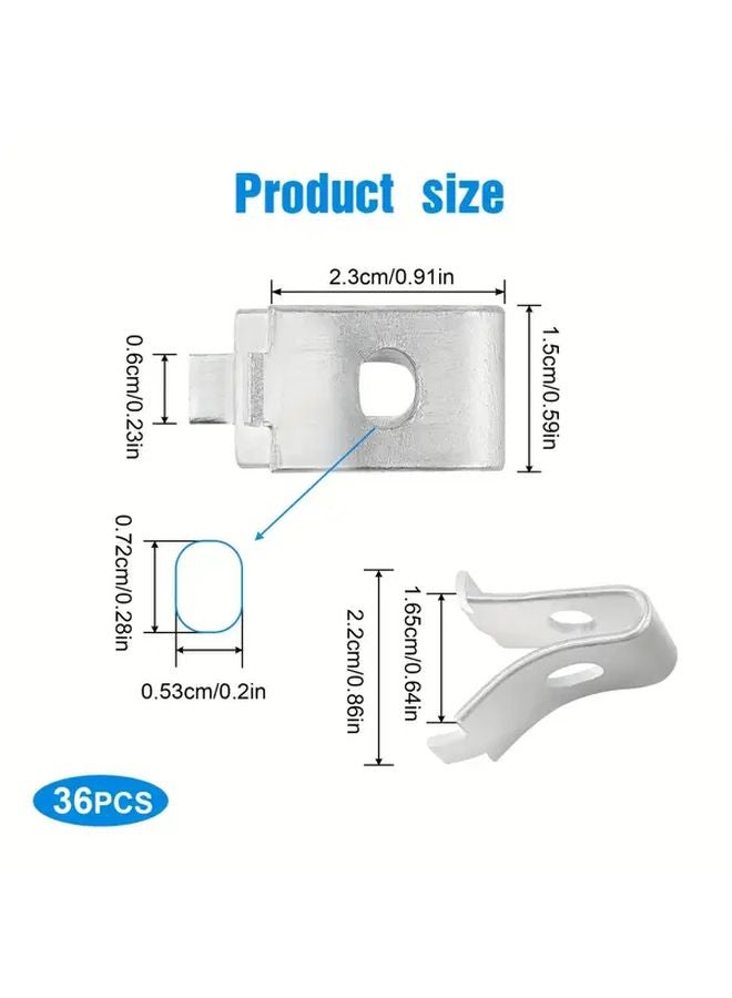 36pcs Adjustable Metal Shelf Support Clips High Load Bearing Pilaster Brackets Steel Wire Rack Clips - Image 4
