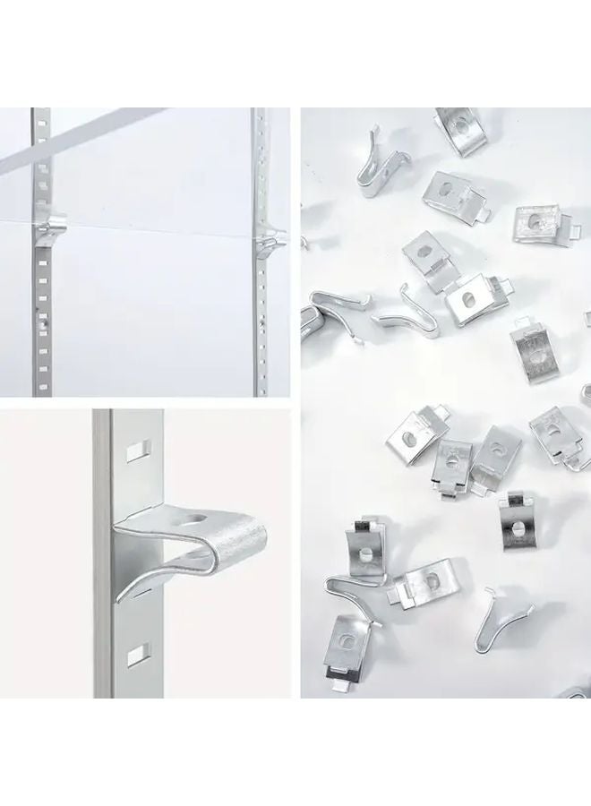 36pcs Adjustable Metal Shelf Support Clips High Load Bearing Pilaster Brackets Steel Wire Rack Clips - Image 3