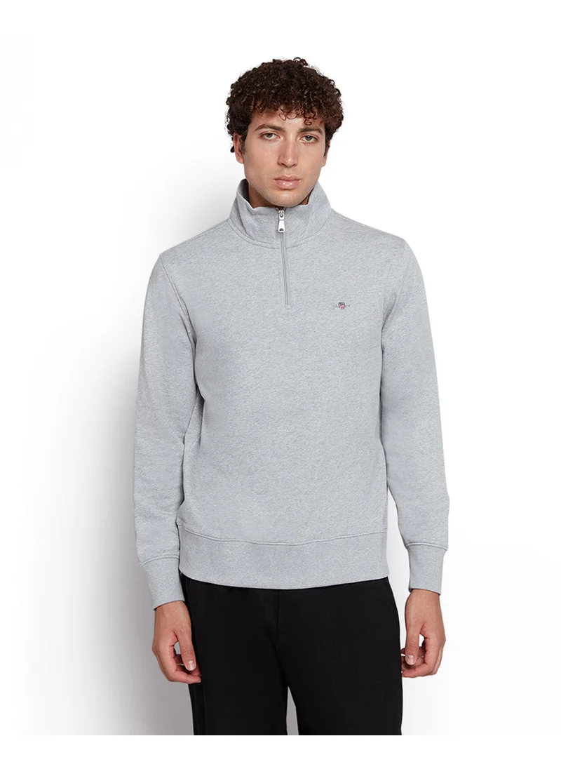 غانت Gant Men’S Shield Logo Half Zip Cotton Sweatshirt