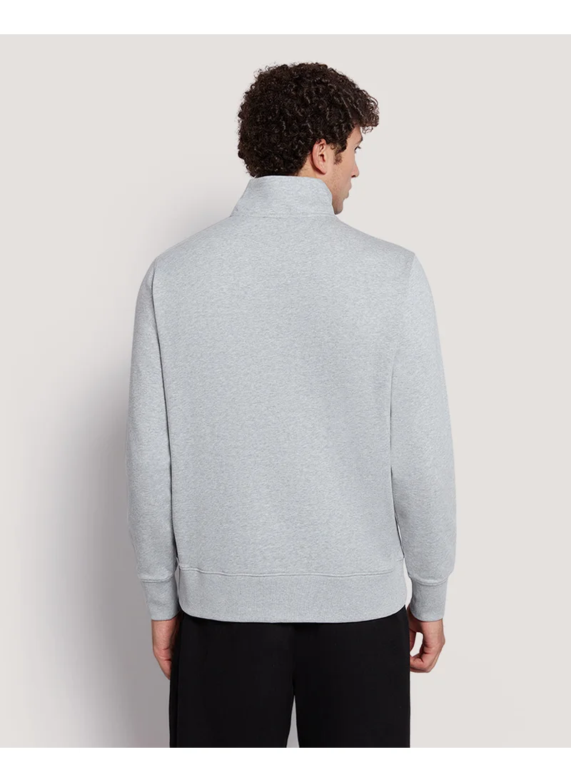غانت Gant Men’S Shield Logo Half Zip Cotton Sweatshirt