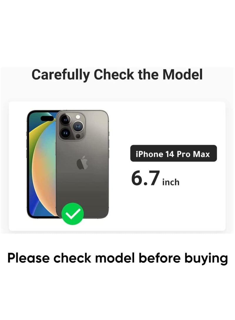 Cover compatible with iPhone 14 Pro Max Case 6.7 Inch Slim Thin Magnetic Case, Yellowing-Resistant, Anti-Drop Shock Absorption, Anti-Scratch and Hard Back Crystal. - Image 2
