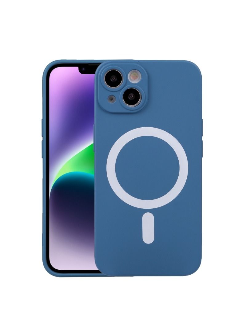 vesus For iPhone 15 Liquid Silicone Magsafe Phone Case(Blue)