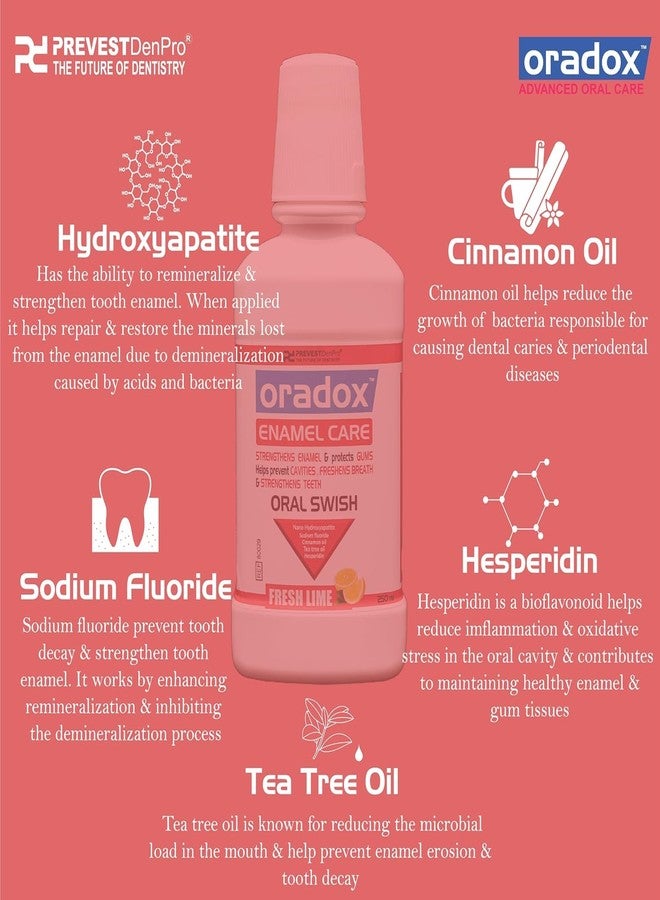 Oradox Enamel Care Oral Swish | Mouth Wash | Strengthens enamel and protects gums | Enamel Care Oral Swish | 100 ml - Image 3