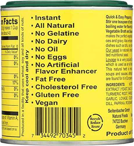 Seitenbacher Vegetable Broth and Seasoning 5 oz can - Image 5