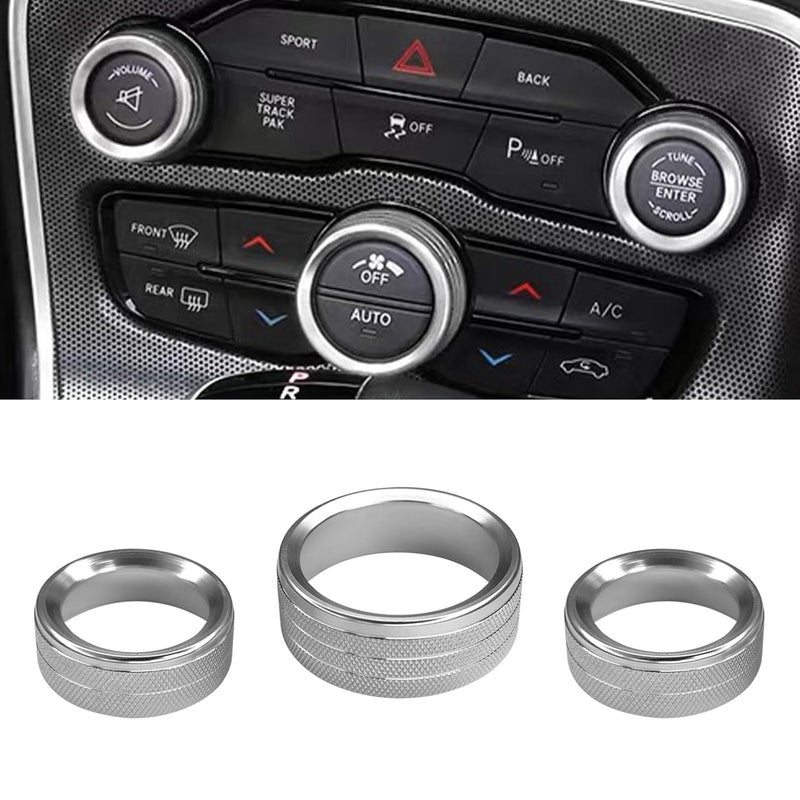 UZZH 3PCS AC Knob Cover Set for Car - Image 1