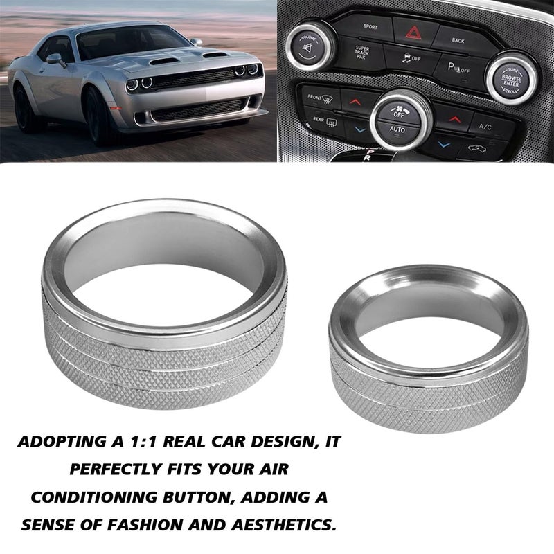 UZZH 3PCS AC Knob Cover Set for Car - Image 3