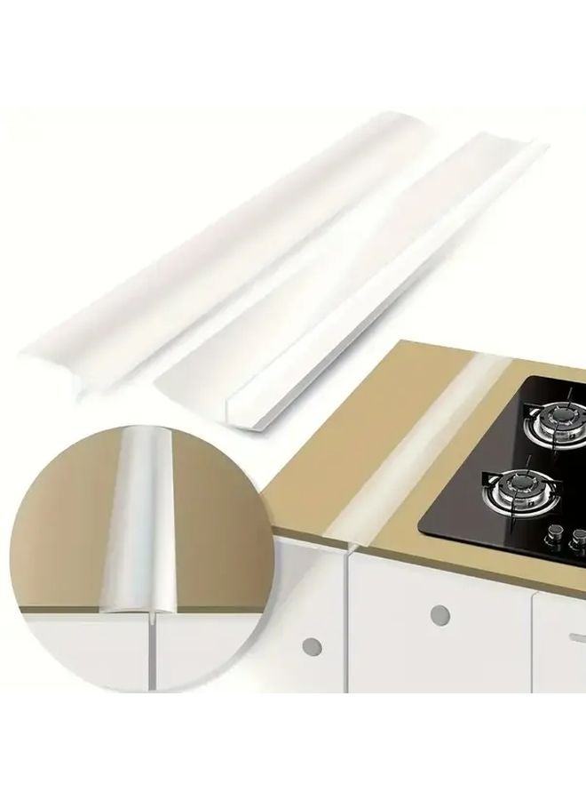 قطعتان شرائط فجوة على شكل T شفافة مقاومة للزيت والماء سهلة التنظيف 21 بوصة - Image 1