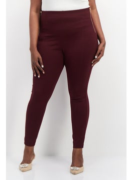 INC Women High Waist Skinny Pants, Maroon  - Image 1