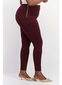 INC Women High Waist Skinny Pants, Maroon  - Image 4